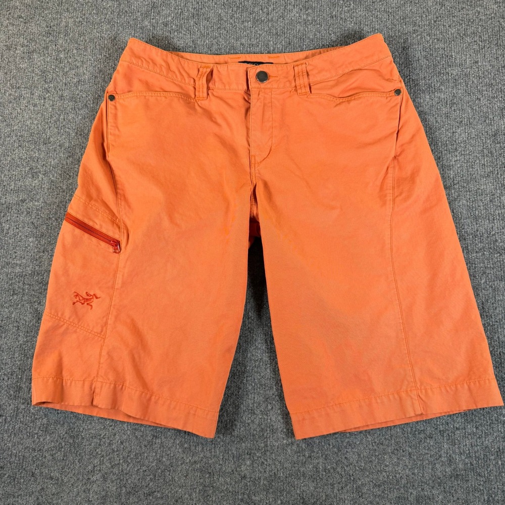 Arc'teryx Rampart Womens Hiking Shorts Size 6 Orange Outdoor Trail 28 3422